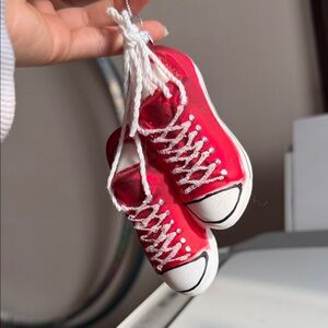 Red Miniature Sneaker Glass Ornament